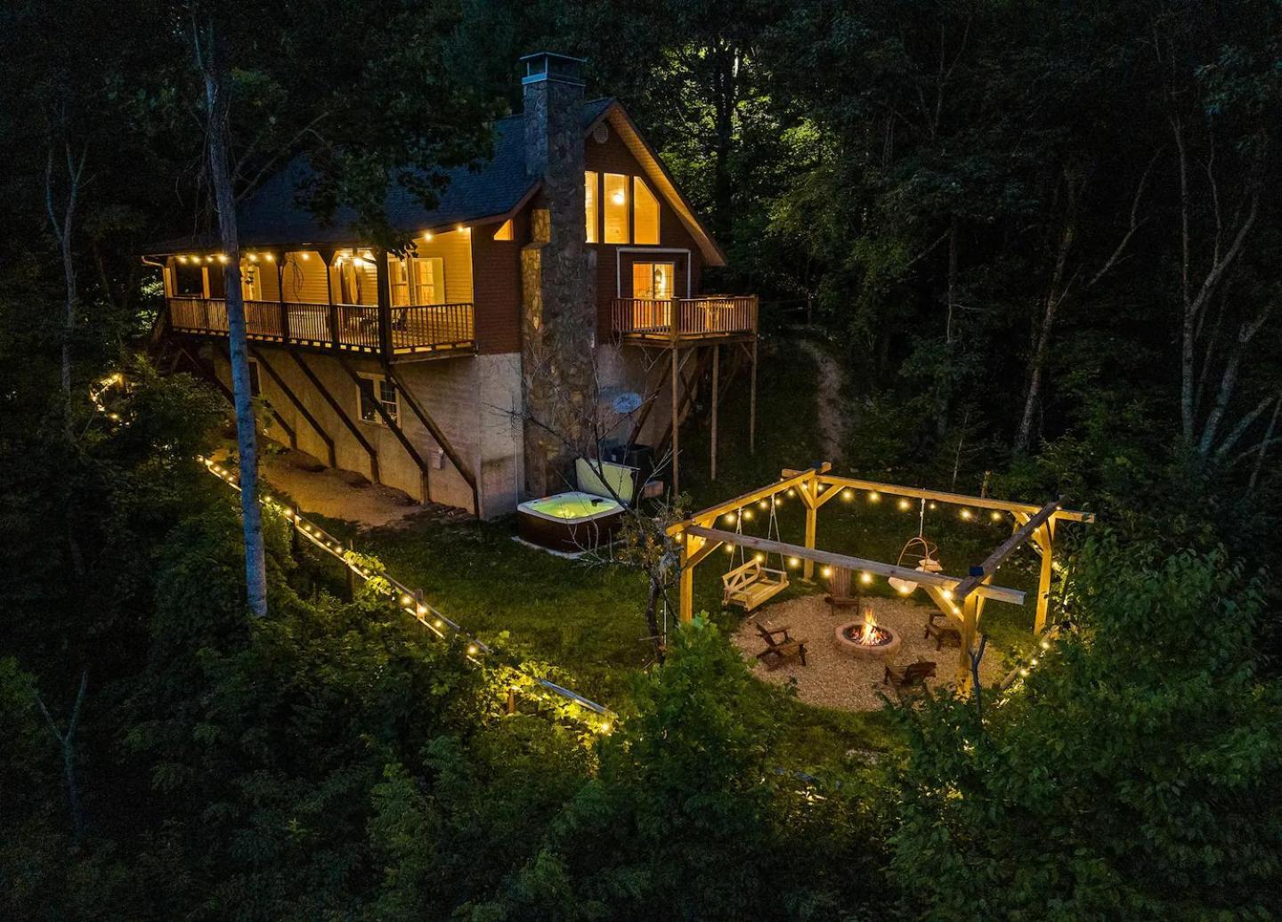 Maggie Valley Cabin With Beautiful Mountain Views, Hottub, Pet Friendly, Gameroom, Fireplace Luaran gambar